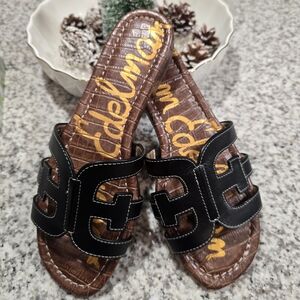Sam Edelman Black and Brown Sandals